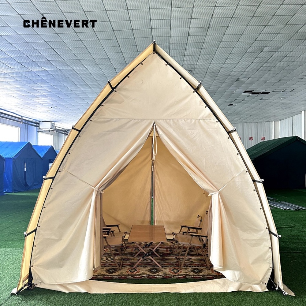 Outdoor Waterproof Canvas Safari Tent For Accommodation Hotel Dome Canvas Stretch Tent Luxury Hotel Wedding Tents