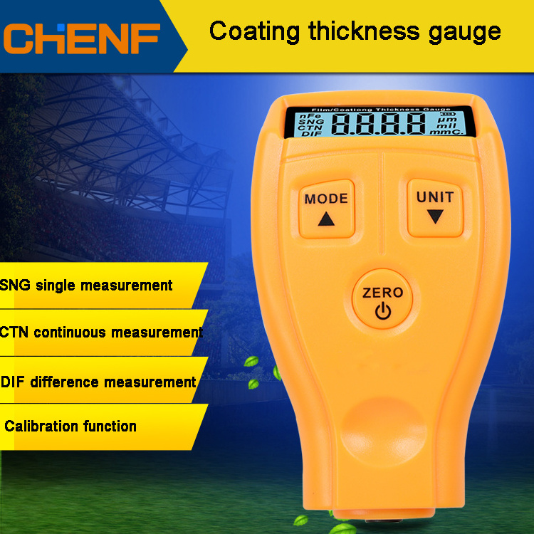 Portable thickness meter LCD digital display plastic film car paint coating thickness gauge