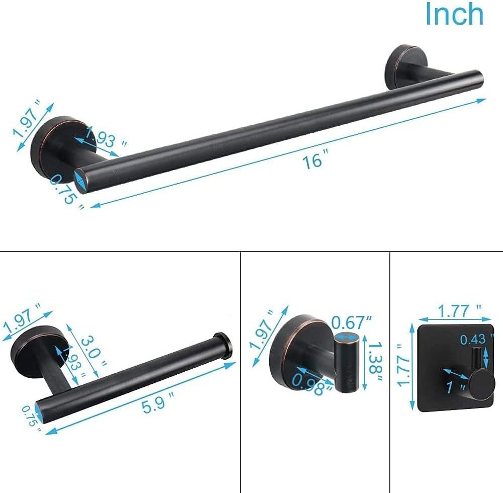 CF BSM245 home goods paper towel holder bathroom towel bars black stainless steel  holder