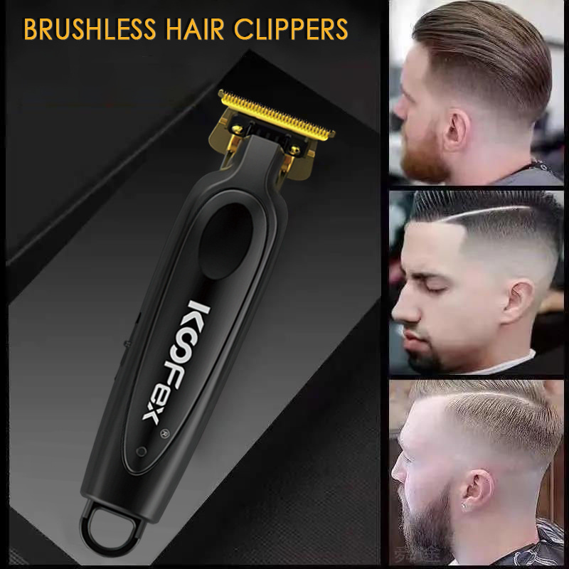 KooFex High Quality Men Rechargeable Cordless Charging Graphite T-shaped Plated Blade BLDC Mental Body Hair Trimmer