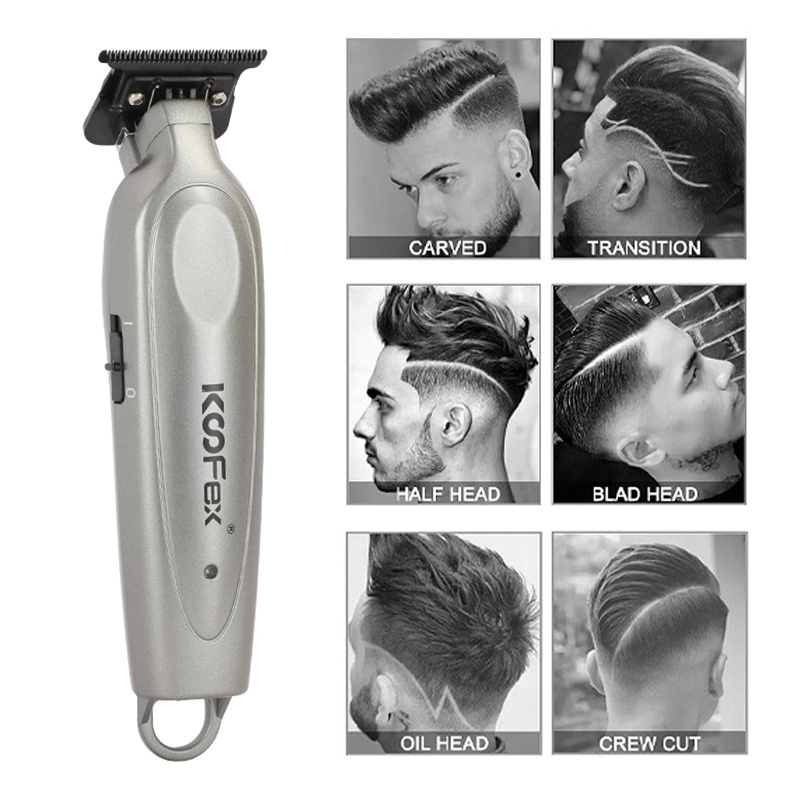 KooFex High Quality Men Rechargeable Cordless Charging Graphite T-shaped Plated Blade BLDC Mental Body Hair Trimmer