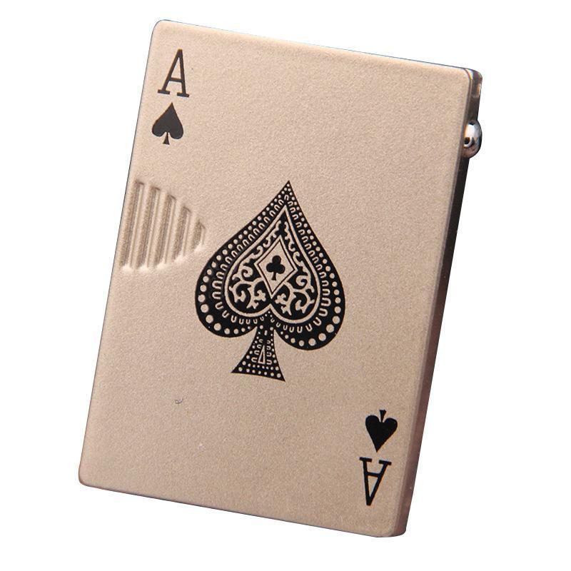 Creative Lighter Metal Funny Toys For Men smoking accessories Lighter Jet Torch Turbo Playing Cards Windproof Lighter