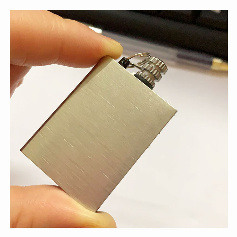 Hot sale smoking accessories Direct selling Square type stainless steel match million times matchesfire lighter