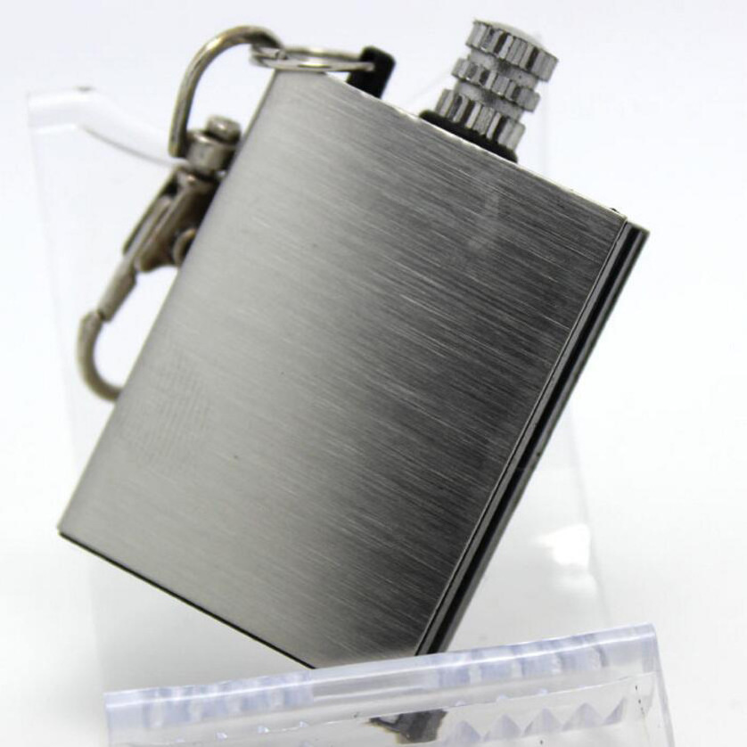 Hot sale smoking accessories Direct selling Square type stainless steel match million times matchesfire lighter