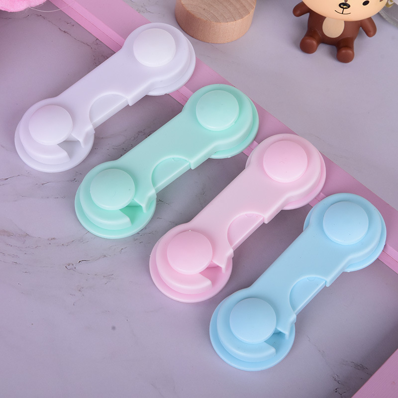 Baby products Child safety lock wardrobe door protective lock to prevent pinching hands solid color safety short lock