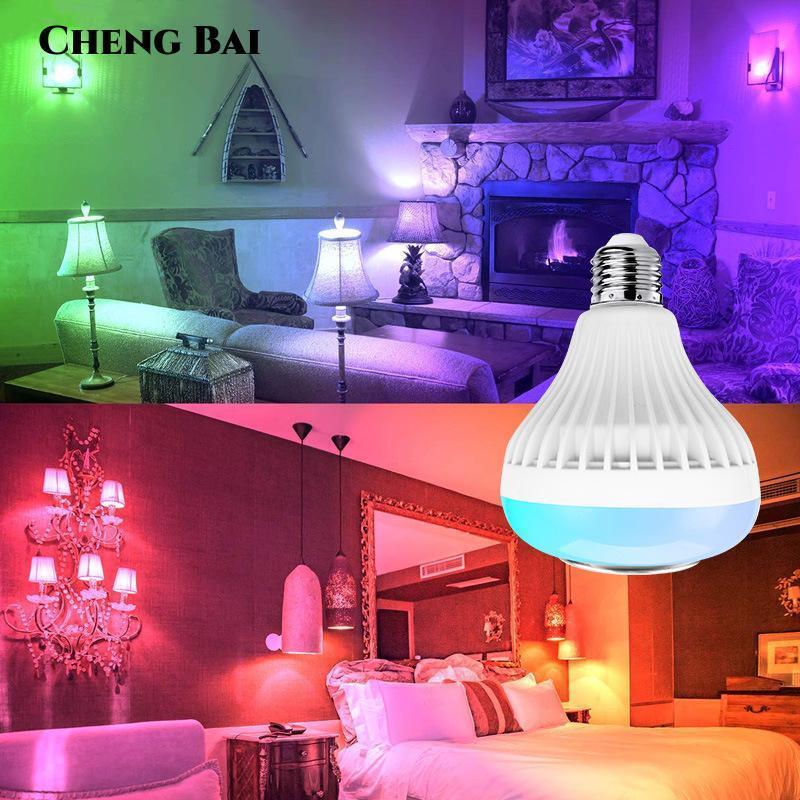 Multi-function smart bulb speaker led music colorful RGB home atmosphere singing smart connected APP music bulb