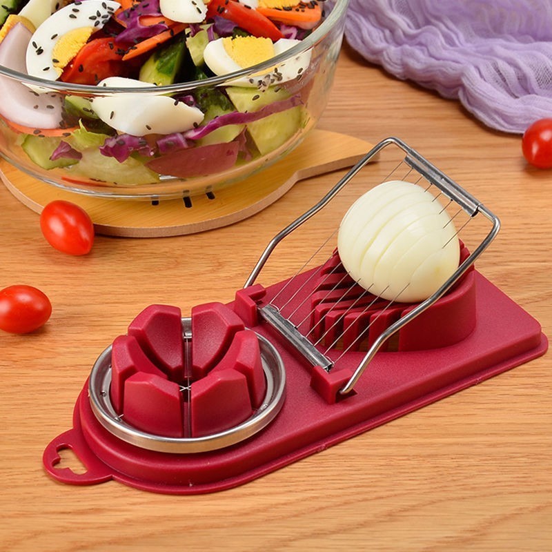 Kitchen Multifunctional household preserved eggs 2 in 1 egg cutter segmentation device slicing egg cutter