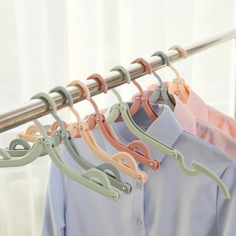 Folding Hanger Portable Clothes Hanging Drying Rack Travel Simple Outdoor Plastic Clothes Hanger Wholesale