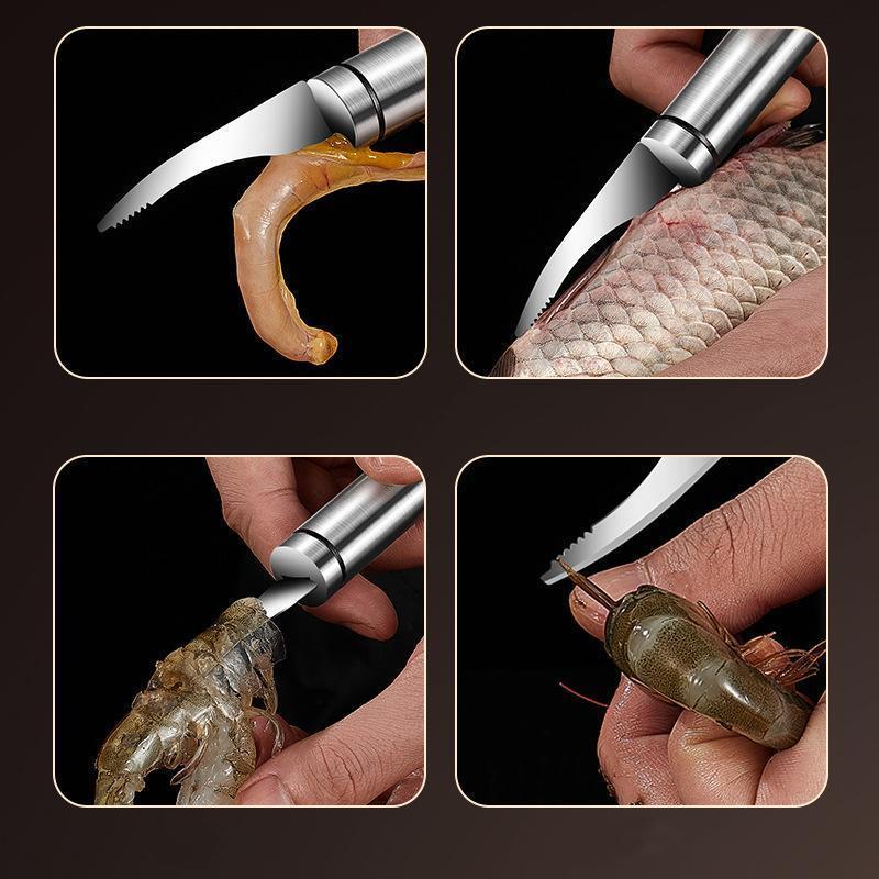 304 stainless steel shrimp opener remove shrimp line knife clean shrimp skin cut fish maw knife kitchen tools