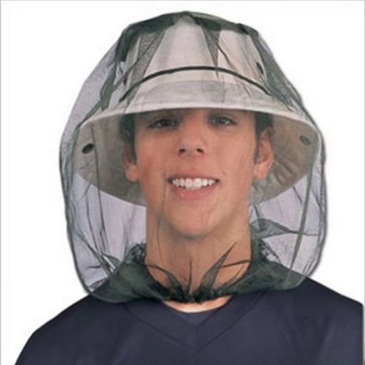 Travel Camping Outdoor Survival Anti-Mosquito Bug Bee Insect Mesh Hat Head & Face Protect Net & Bed Canopy