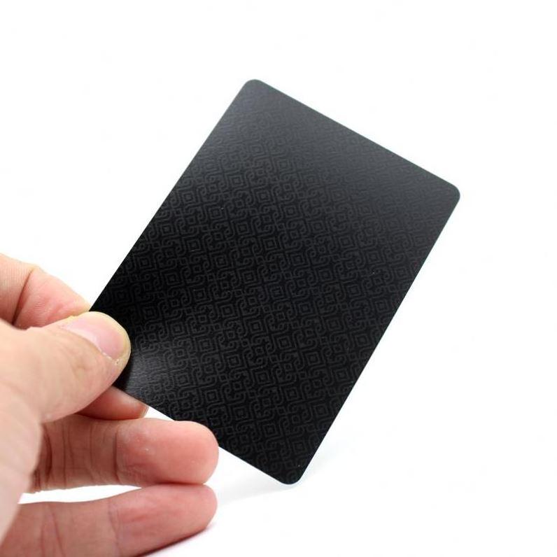 Hot Sale Creative Gift Durable Frosted Poker High Quality Plastic PVC Poker Waterproof Black Playing Card Wholesale