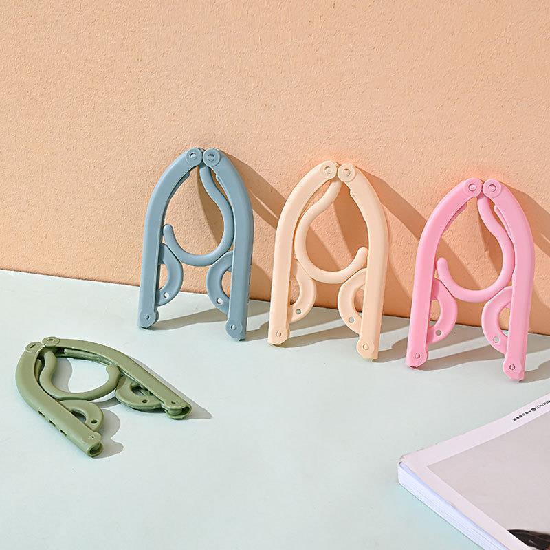 Folding Hanger Portable Clothes Hanging Drying Rack Travel Simple Outdoor Plastic Clothes Hanger Wholesale