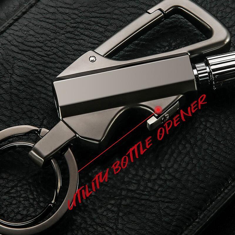 Multifunctional 3 in 1 match kerosene lighter  outdoor waterproof portable flint buckle bottle opener key chain