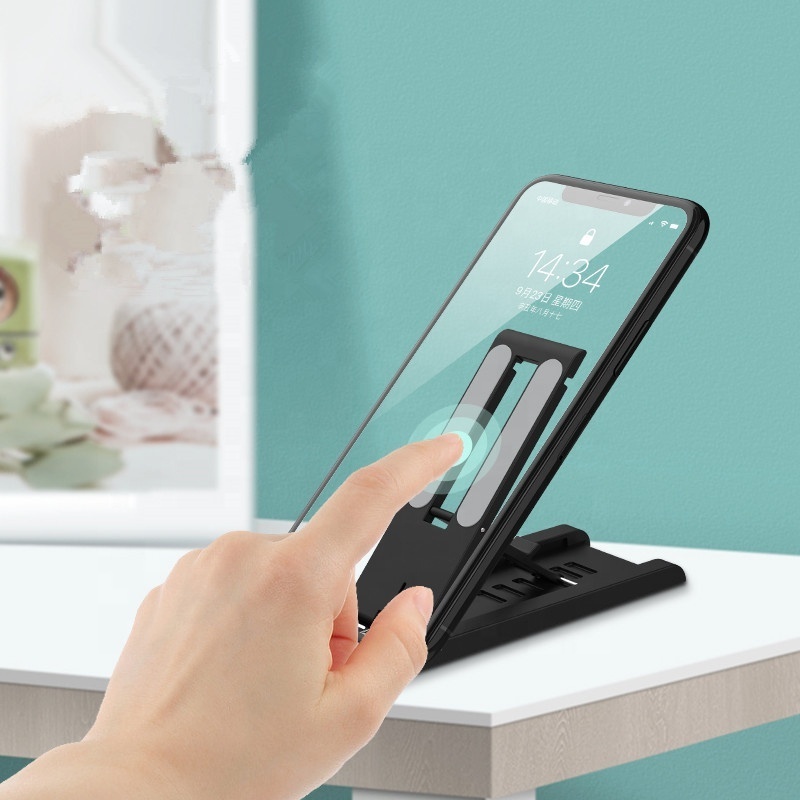 ABS and Silicone Phone & Accessories Hot Selling Mobile Stand Universal Smart Foldable Desk Phone Holder for Cell and iPad