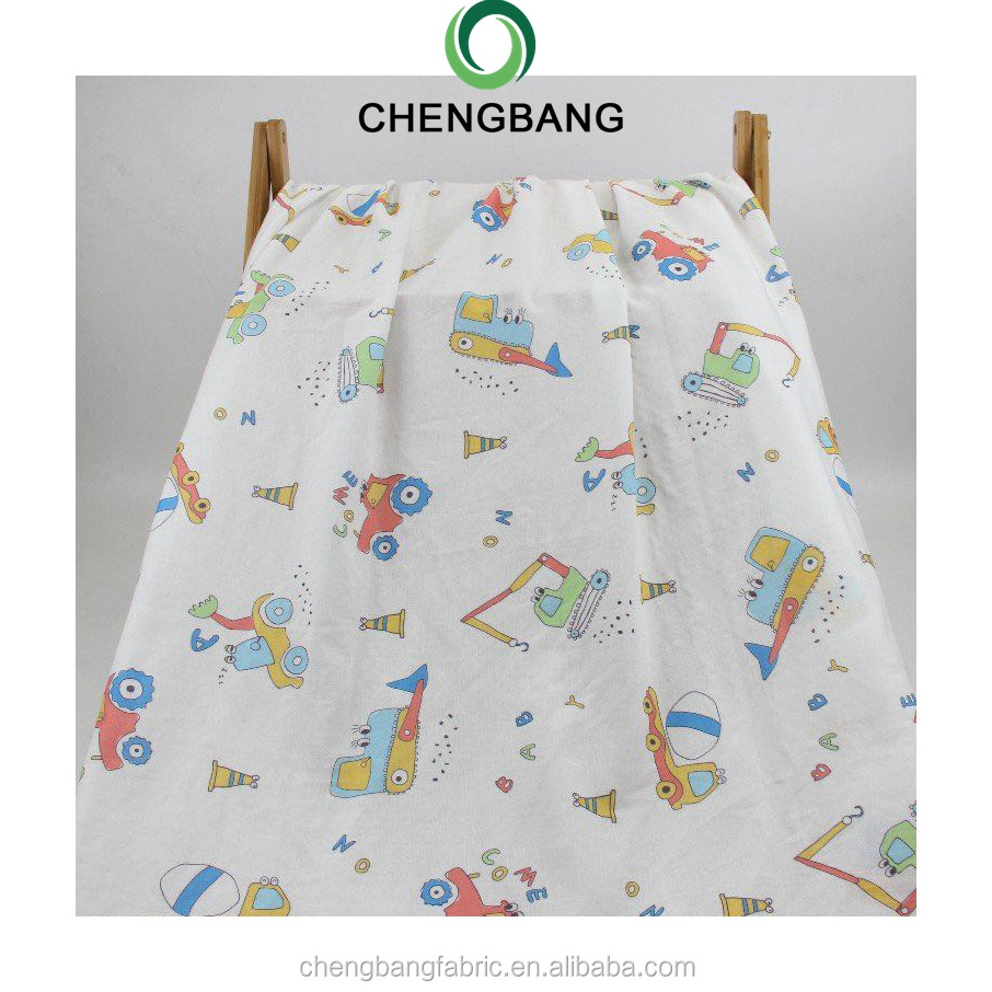 Custom Design High Quality 100 Cotton Double Layers Printed Muslin Fabric for Baby