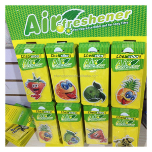 customized logo scents air freshener brands wholesale hanging paper car air freshener/fruit shape