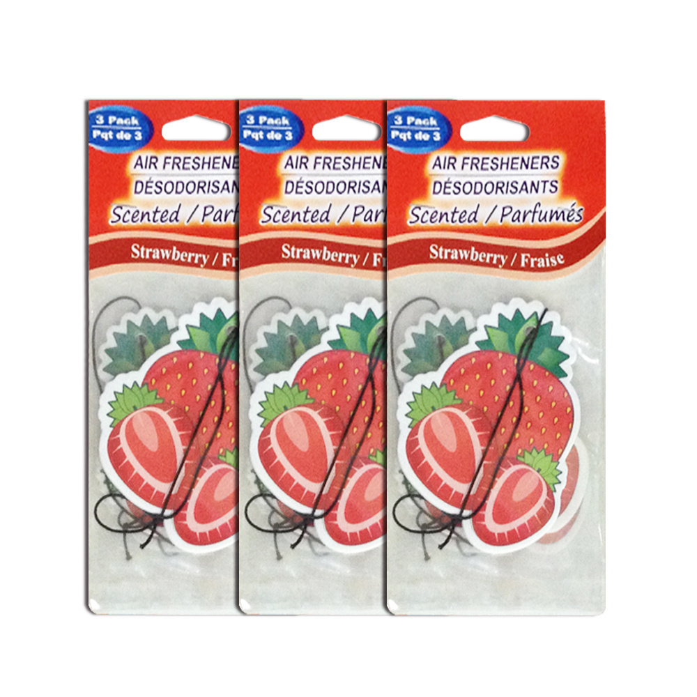 Hanging Luxury Car Perfume Deodorant Air Freshener Paper Sheet 3Pack for Air Freshenres Car