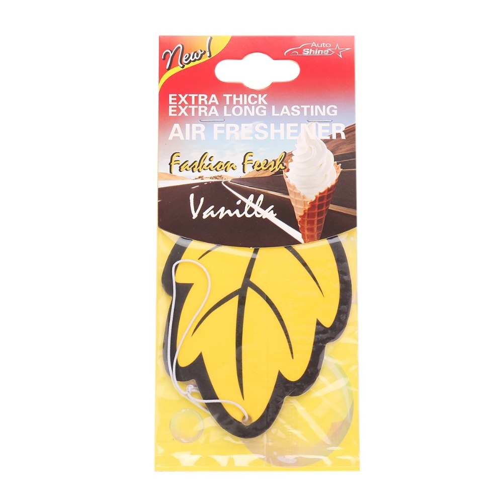 Custom Paper Leaf Shape Car Perfume Interior Hanging Air Freshener Luxury