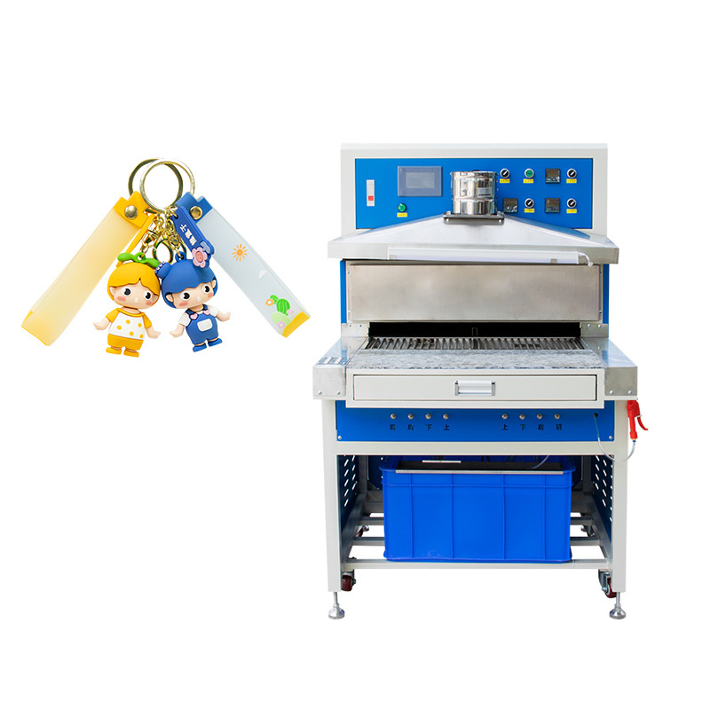 Automatic Baking Oven for PVC Rubber Label Keychains Patch Making Keychain Making Machine