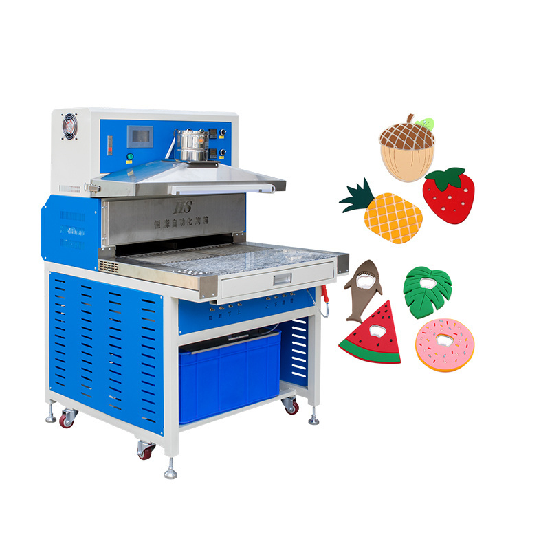 Automatic Baking Oven for PVC Rubber Label Keychains Patch Making Keychain Making Machine