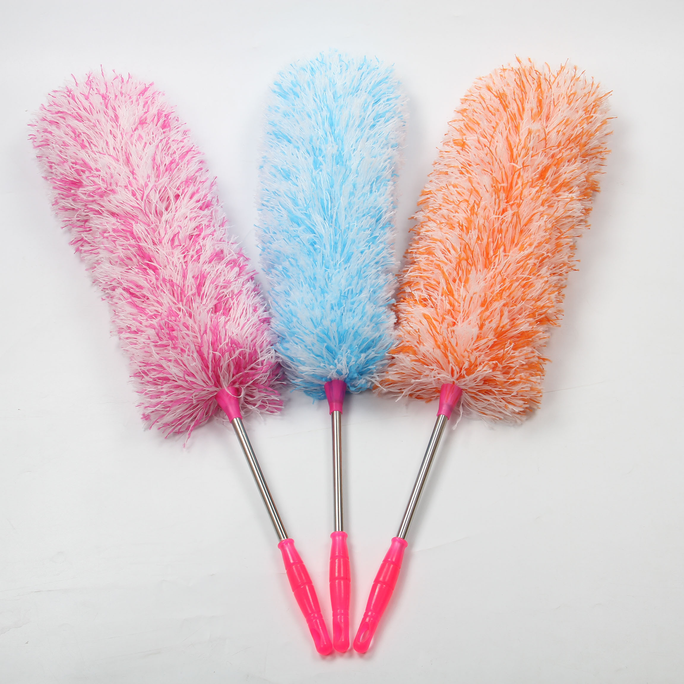 Broom feather duster plus handle bendable flexible feather microfiber cleaning duster