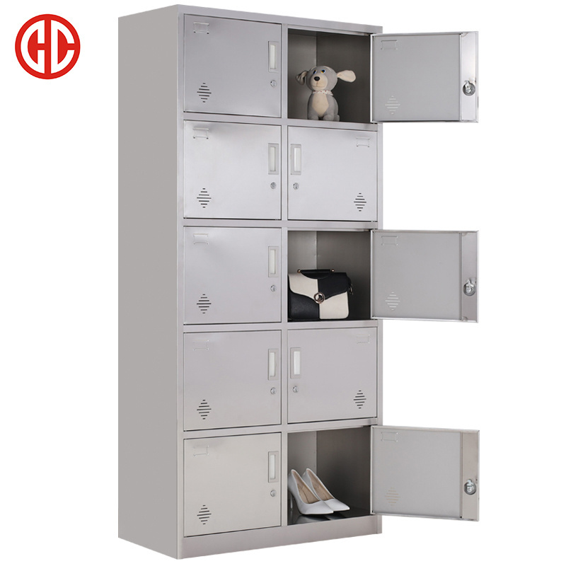 Advanced Stainless Steel Storage Locker Use in Hospital Dressing Room knock down structure stainless steel locker