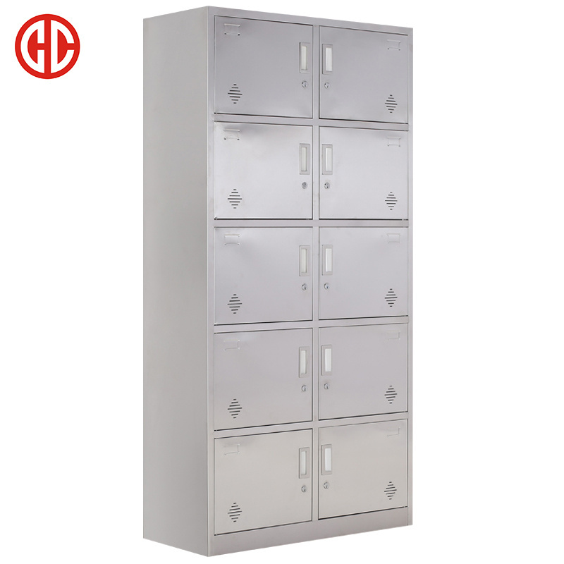 Advanced Stainless Steel Storage Locker Use in Hospital Dressing Room knock down structure stainless steel locker