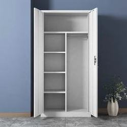 Armario dolap heavy duty closet bedroom office  student clothes cabinet custom 2 door metal almirah iron steel wardrobe