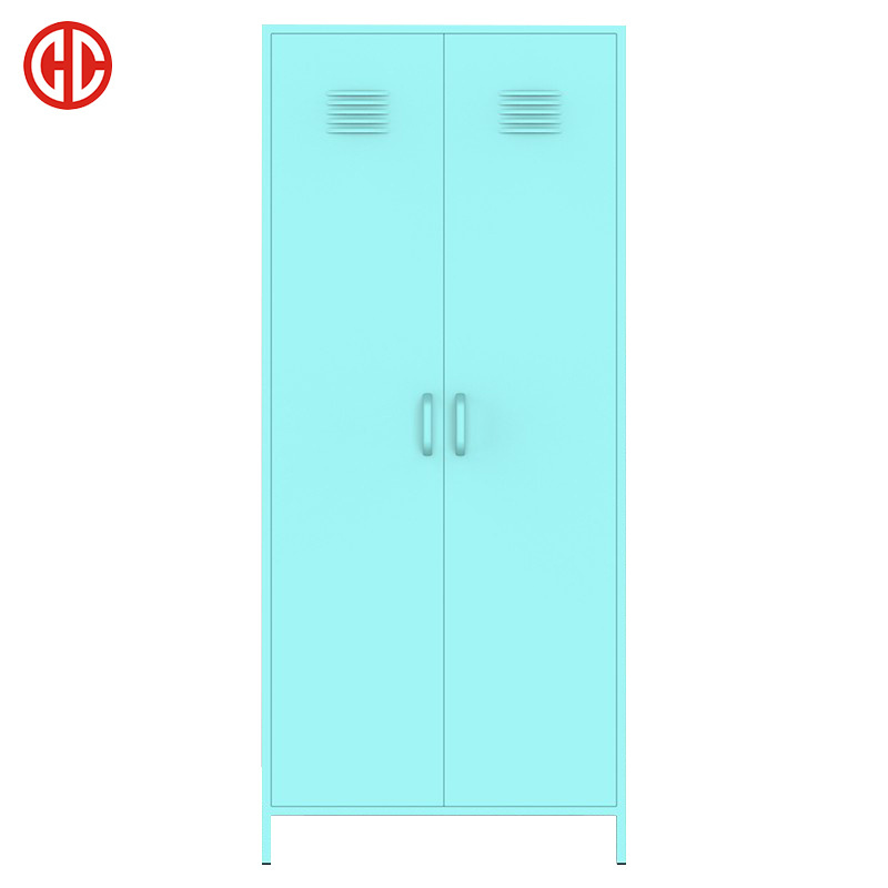 Wholesale steel storage  School home Lockers Metal file Cabinet locker GYM Center Colorful  2 Door Metallic Cupboard armoire