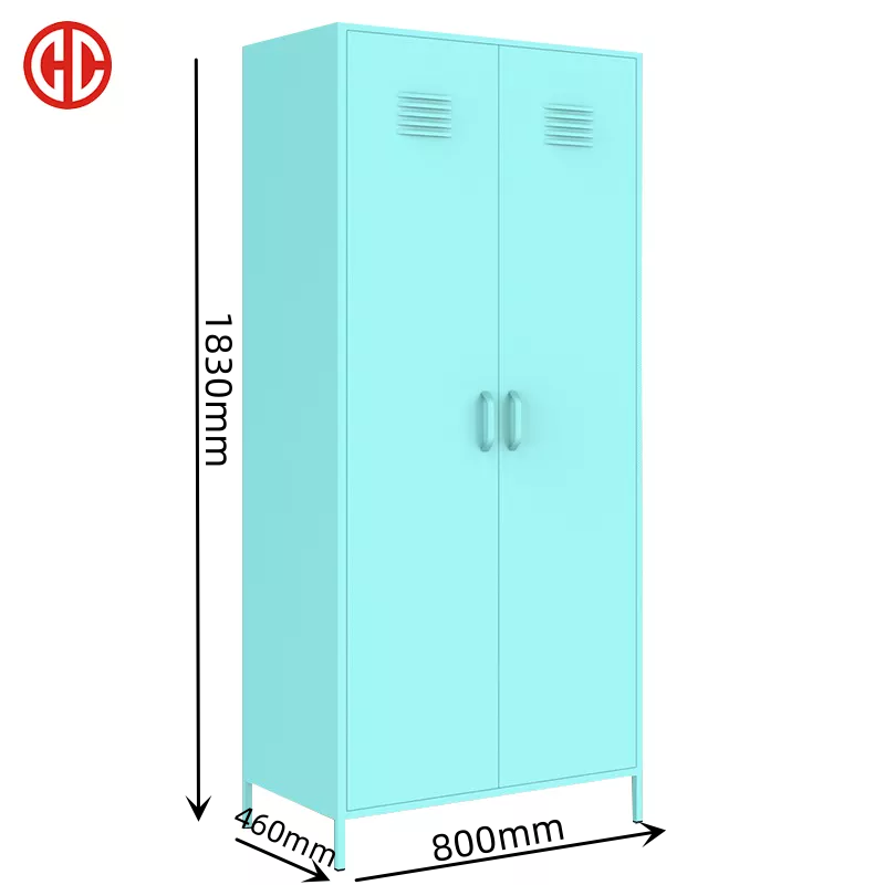 Wholesale steel storage  School home Lockers Metal file Cabinet locker GYM Center Colorful  2 Door Metallic Cupboard armoire