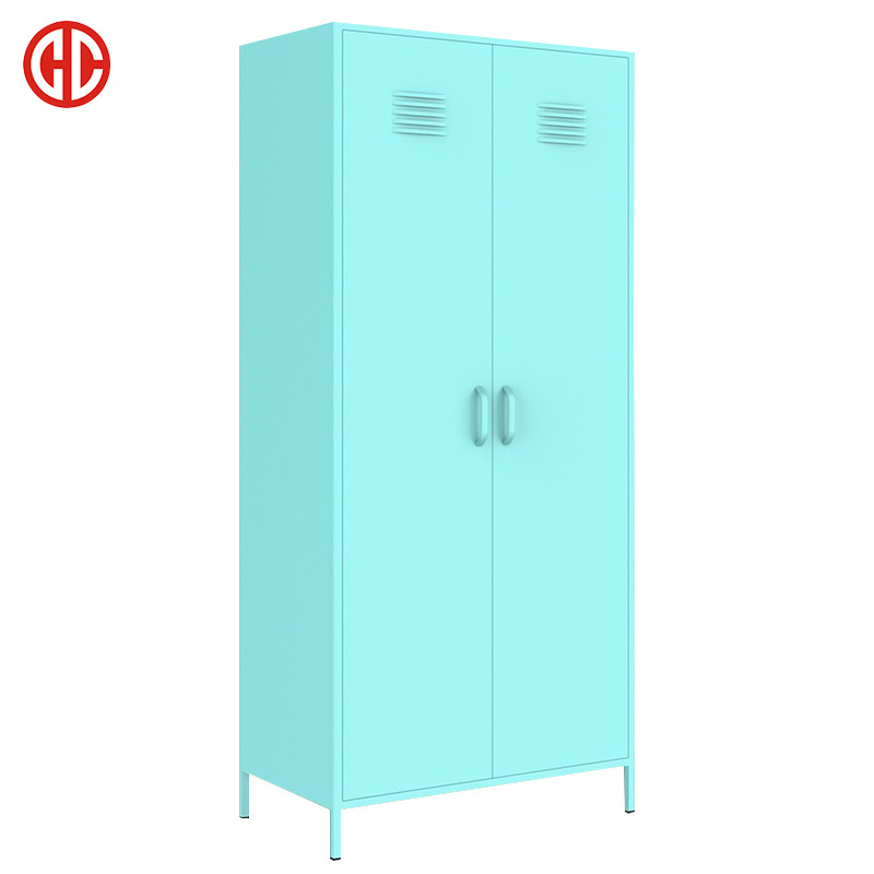 Wholesale steel storage  School home Lockers Metal file Cabinet locker GYM Center Colorful  2 Door Metallic Cupboard armoire