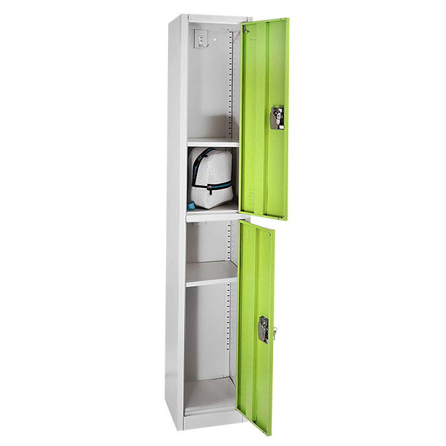 knock down structure metal steel  locker  green color metal locker big storage metal steel 2 door locker