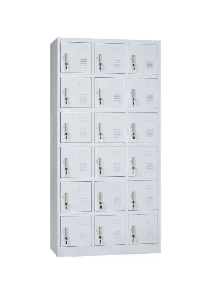 knock down Structure Mini Door Iron Compartment Locker 18 Separation Metal Storage cabinet 18 door metal steel locker