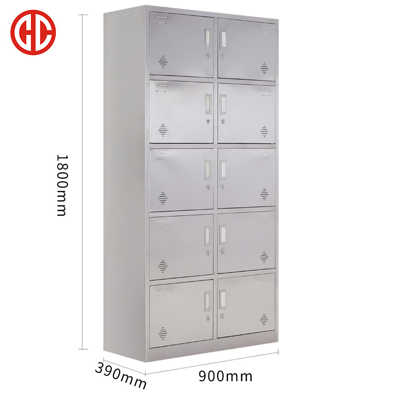 Advanced Stainless Steel Storage Locker Use in Hospital Dressing Room knock down structure stainless steel locker