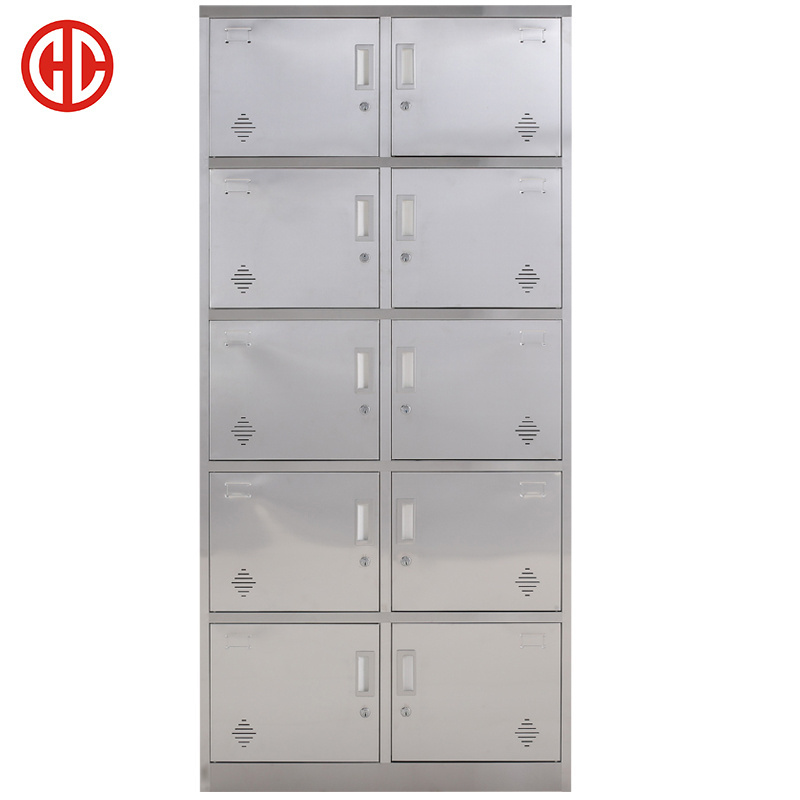 Advanced Stainless Steel Storage Locker Use in Hospital Dressing Room knock down structure stainless steel locker