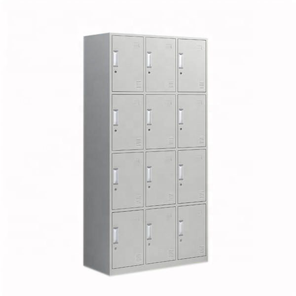 Office Locker Cabinet 12 Door Lock Commercial Steel Warehouse Garage Storage Locker Fireproof Waterproof Locker With Keys