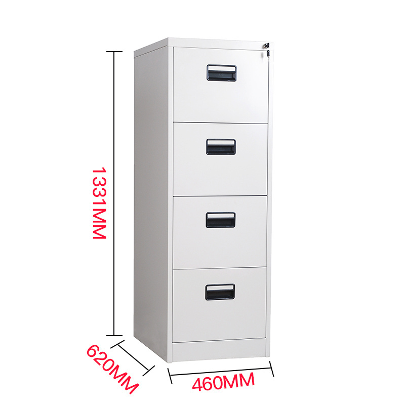 Metal file cabinet office 4 drawer lateral storage steel filing cabinet with safety bar lock