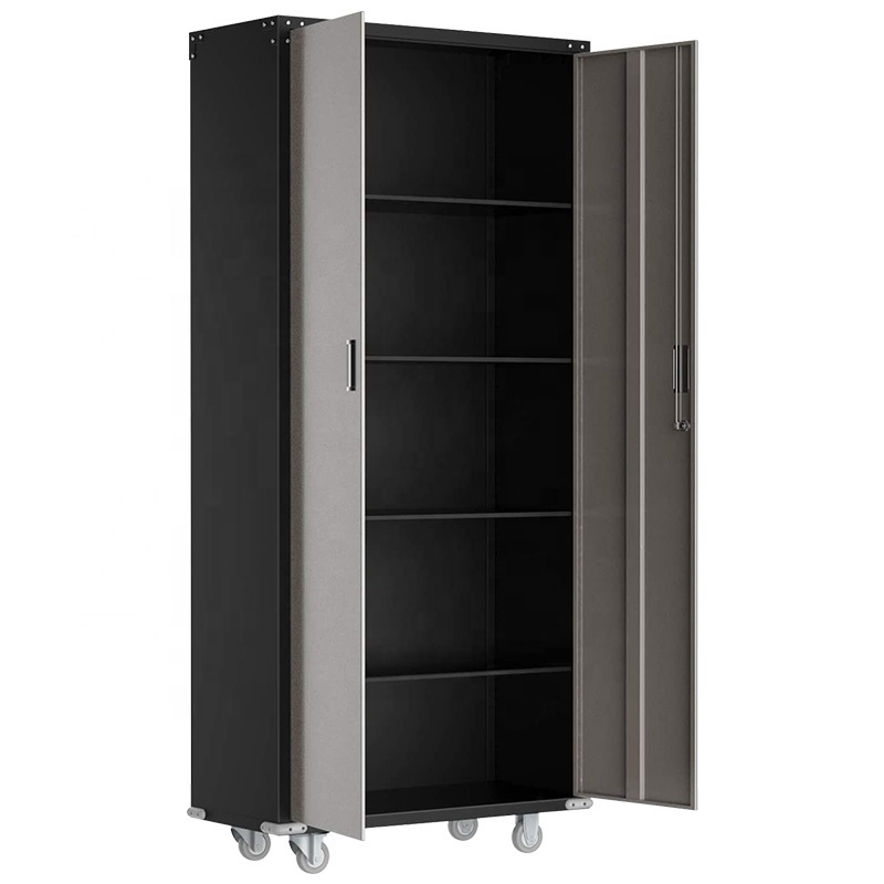 Steel Storage Cabinet Metal Cabinets with Doors and Adjustable Shelves for Garage Kitchen Office and Laundry Room