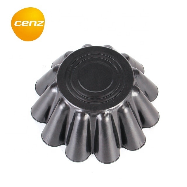 Nonstick Pound Cake Pans Carbon Steel Bundt Cake Deep Baking Tray Rolling Round Cake Mold Fluted Tube Plate