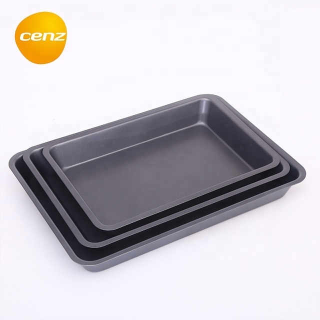 Nonstick Deep Baking Pan Sets Carbon Steel Crispy Roasting Cake Mold Tray Rolling Cake Plate Bakery Sheet Pan Commercial Bakery