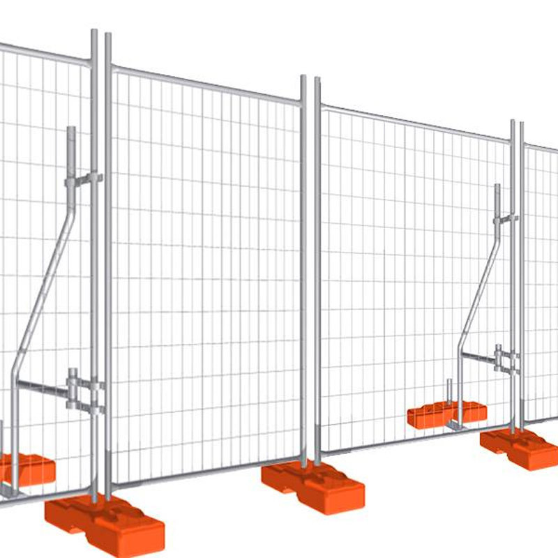 High-quality temporary barrier panel with supporting bracket Metal frame pipeline temporary barrier panel