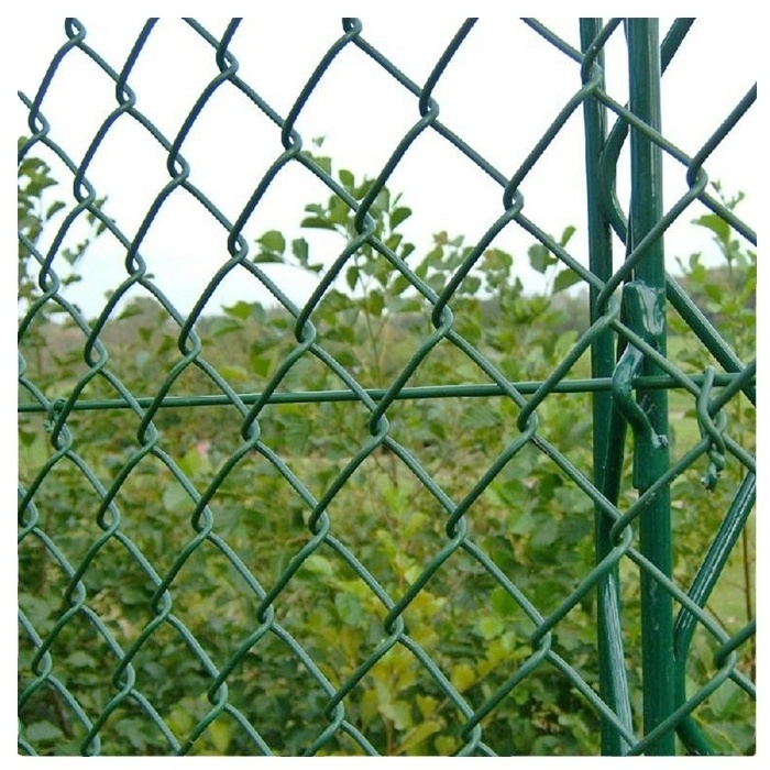 Hot sale Hot Dipped Galvanized Used Black Security Chainlink Fence Wire Chain Link Fence For Sale