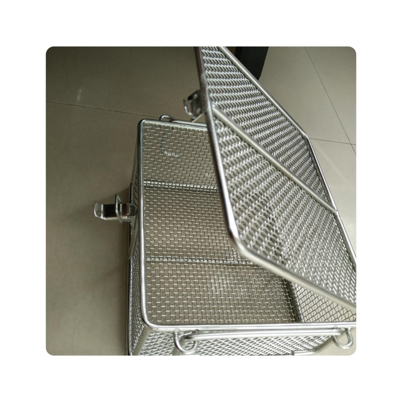 Surgical Instruments Sterilization Basket Mesh Tray Stainless Steel New Box Hygiene Tools