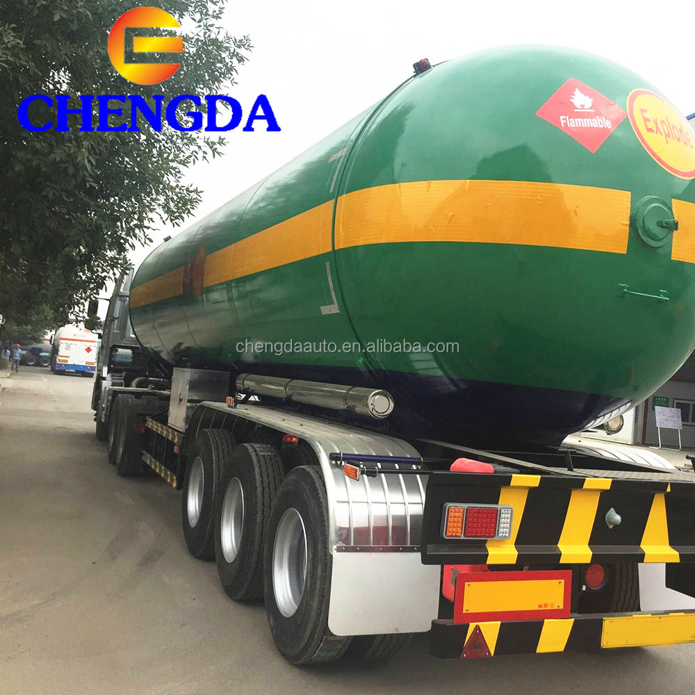 Liquefied Gas Tank Semi-Trailer 25tonne 30 Ton LPG Ground Tanker LPG Gas Storage Tank Trailer for Sale