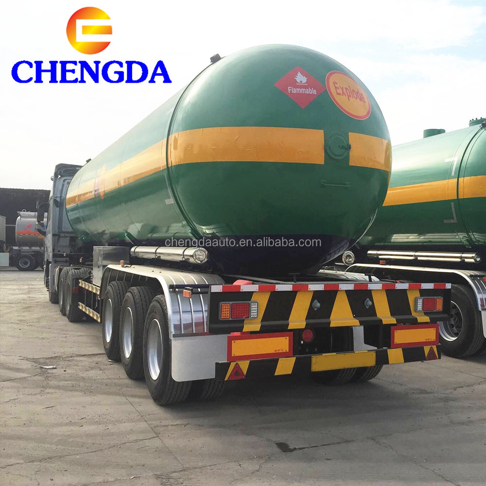 Liquefied Gas Tank Semi-Trailer 25tonne 30 Ton LPG Ground Tanker LPG Gas Storage Tank Trailer for Sale