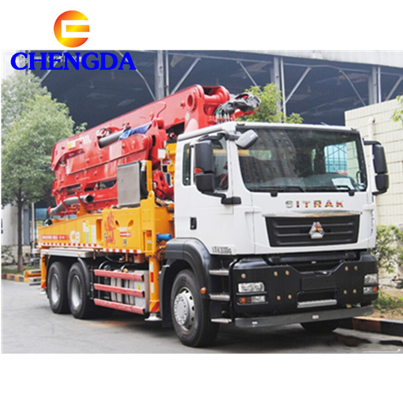 SINOTRUK HOWO  37m truck mounted concrete mixer pump