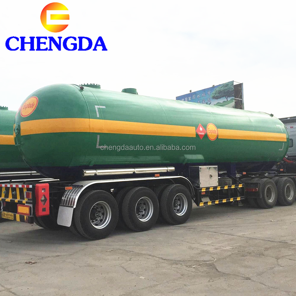 Liquefied Gas Tank Semi-Trailer 25tonne 30 Ton LPG Ground Tanker LPG Gas Storage Tank Trailer for Sale