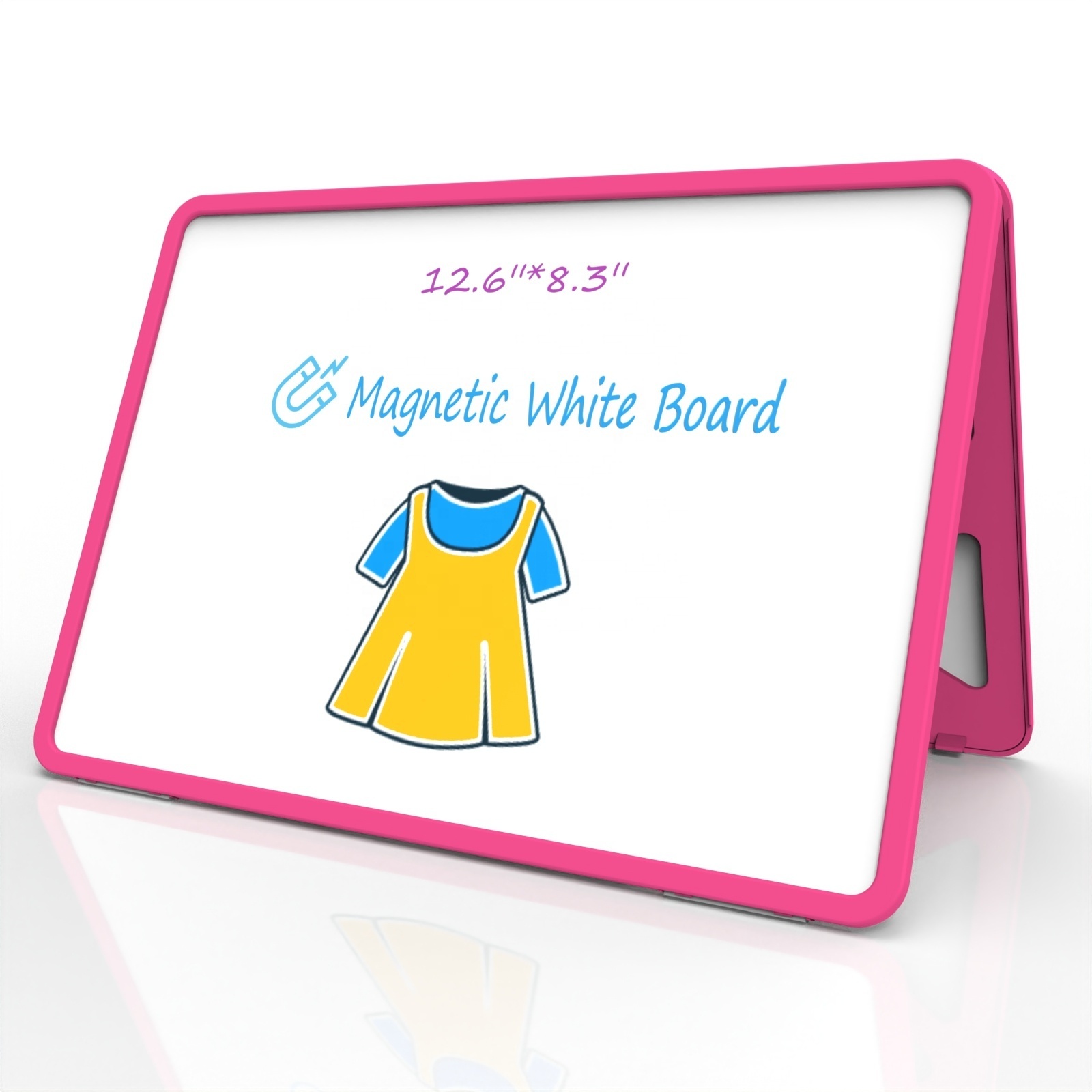 Custom Logo Whiteboadr a4 Portable Foldable Double Sided Desk White Board Magnetic Desktop Whiteboard with Stands  for Kids