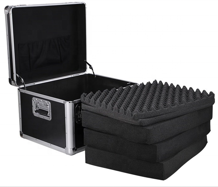 Promotional Cheap Package Foam Egg Crate Top with Pick and Pluck Foam Insert Protective Cushioning Material Black Packaging