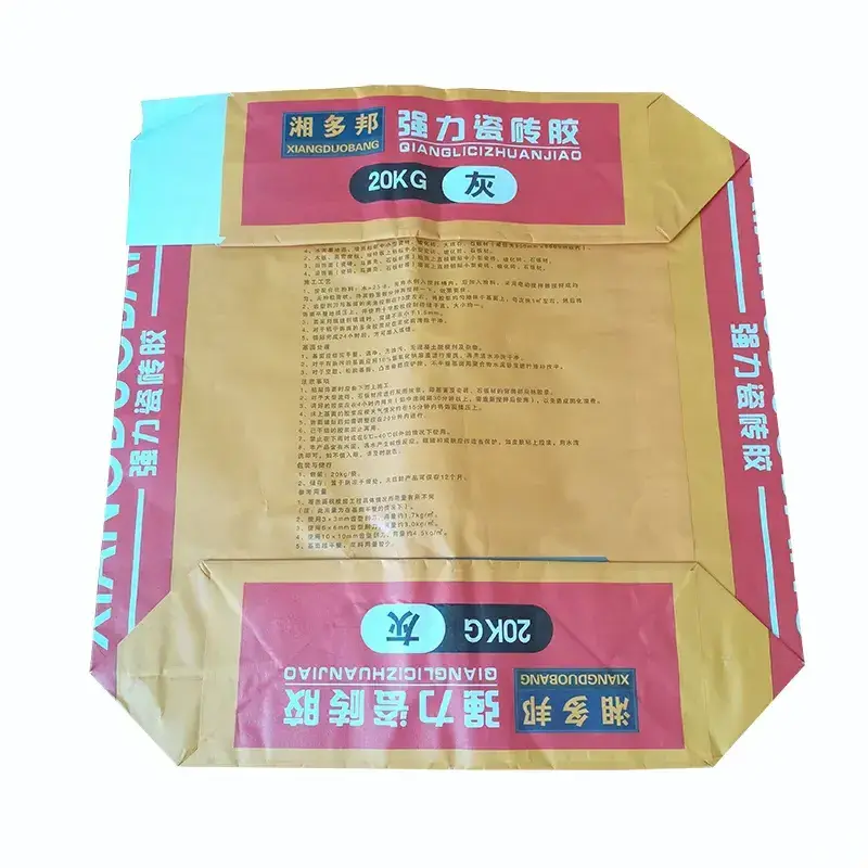 Good quality 2-3 layer pasted paper valve bag mortar cement paper packing bag